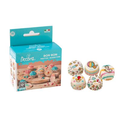 Хартиени форми за бонбони - Baby Shower - ø 27мм- 100 броя