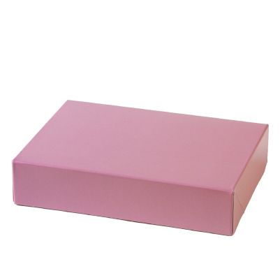Кутия за сладки с текстилна текстура розово 23x16x5см Decora