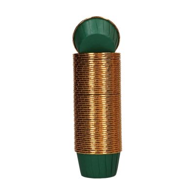 Форми за мъфини - Dark Green - 50 броя