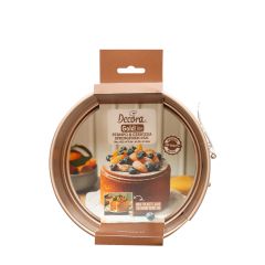 Стоманена тава за печене с падащо дъно - &oslash; 16,5 x 10 h cm - RoseGold - Decora