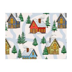 Кутия за бисквитки - 18 х 13,5 х 7,5 см - Коледно село