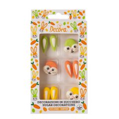 Захарна декорация - Зайчета - 9 броя 