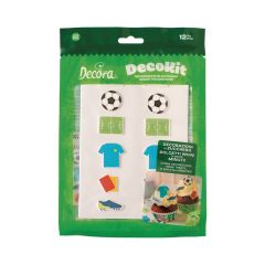Захарна декорация - DecoKit 2D - Футбол - 12 броя - Decora