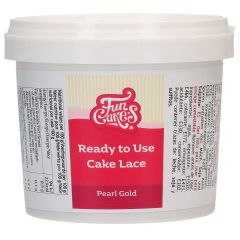 Готова за употреба дантела за торта - Перлено златиста - FunCakes 200 г