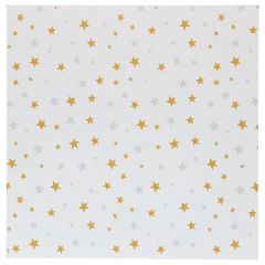 Хартиена подложка за кутия за бенто торта - златисто-сребърни звезди - 50 броя