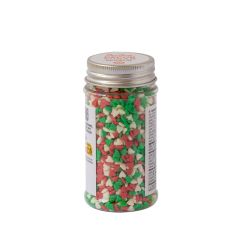Захарна декорация - Микс мини коледни сърца - 70гр - Decora