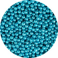 Захарна декорация - Перла - Син металик - 5мм - 80гр