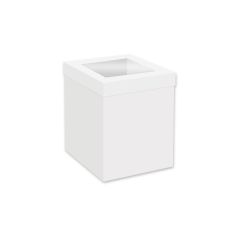 Кутия за торта - Бяла с прозорец- 20 x 20 x 25 см