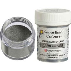 Прахообразна боя - Edible Lustre Dark Silver, 10g
