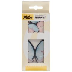 Комплект вафлена декорация Wilton - Пастелни пеперуди - 8 броя