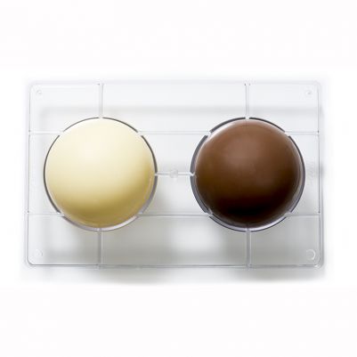 Поликарбонатна форма за шоколад - Полусфера   - 10 см - 2 броя