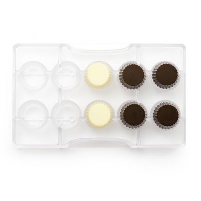 Поликарбонатна форма за шоколадови бонбони - Кошнички - Ø 40 X 28 H MM 