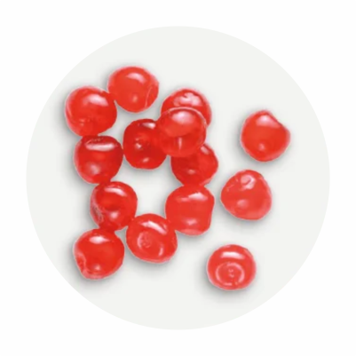 Кандирани озахарени череши без сироп - Червена - 22/24 - 250 гр.