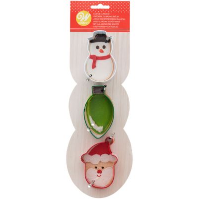 Комплект метални резци - Дядо Коледа , Снежен човек и играчка за елха