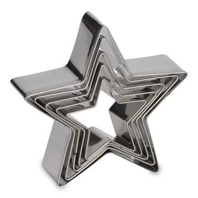 Комплект метални резци  - Звезди - 5 броя - Patisse