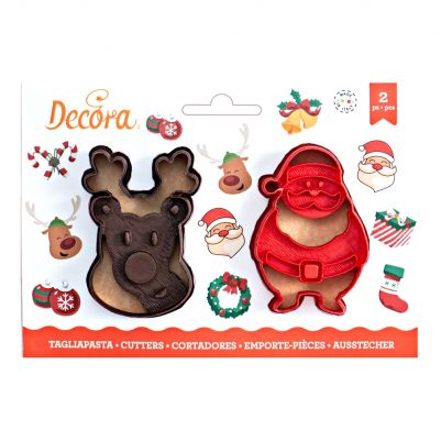 Комплект пластмасови резци - Дядо Коледа и Еленче