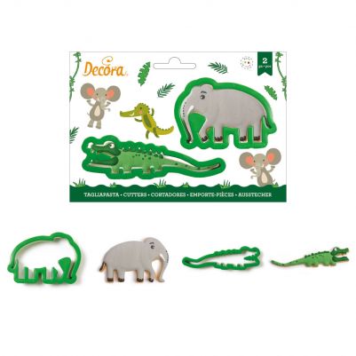 Слон и алигатор - Комплект пластмасови резци Decora