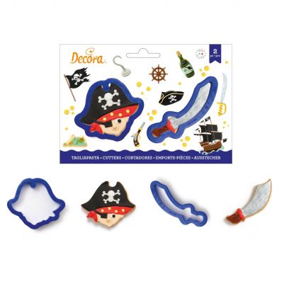 Пират и сабя - Комплект пластмасови резци Decora