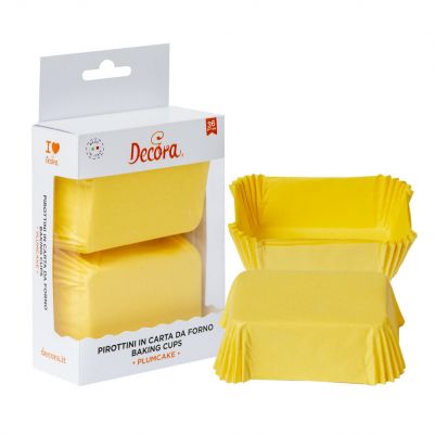 Хартиени форми за мини кексчета - Жълти - 36 броя