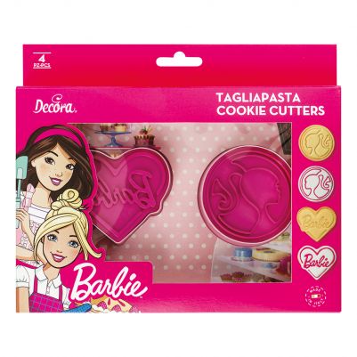 Комплект пластмасови резци - Barbie - 2 броя - Decora