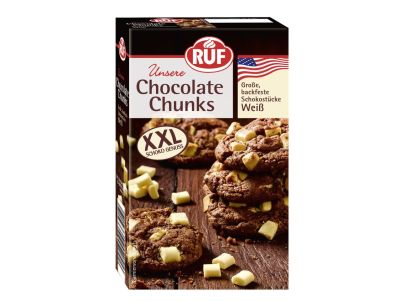 Парченца шоколад за печене - Бял шоколад - Chunks -100 гр - RUF