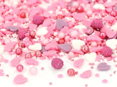Захарна декорация -  Baby Love pink 80g - Cake Masters