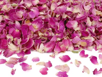 Ядливи сушени цветя - Розов цвят - листенца - лилави - 13гр