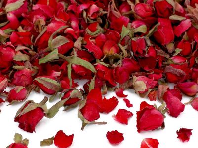 Ядливи сушени цветя - Розов цвят- червен- 30гр