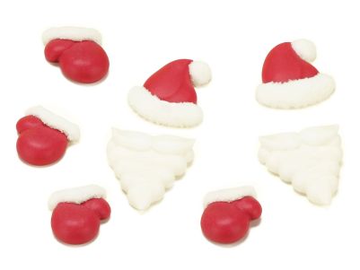 Захарна декорация - Дядо Коледа - 8 броя - Cake Masters