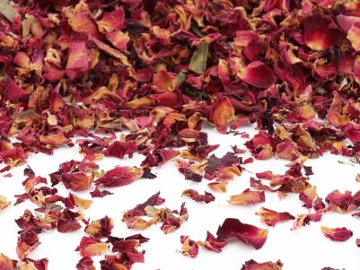 Ядливи сушени цветя - Розов цвят - Бордо - 8 гр