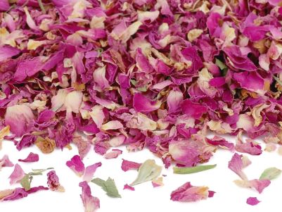 Ядливи сушени цветя - Розов цвят - Листенца - лилав - 8 гр
