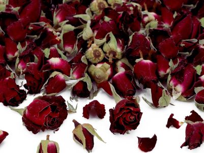 Ядливи сушени цветя - Розов цвят - Тъмно Червен - 10 гр