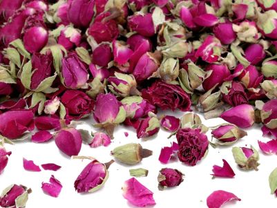 Ядливи сушени цветя - Розов цвят -пъпка - Лилав- 10 гр