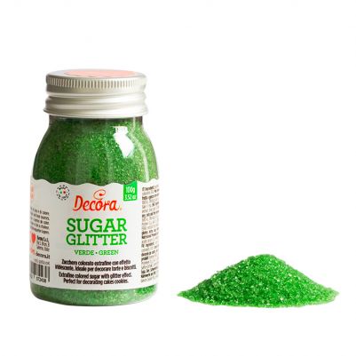 Цветна захар - Зелена - 100гр - Decora