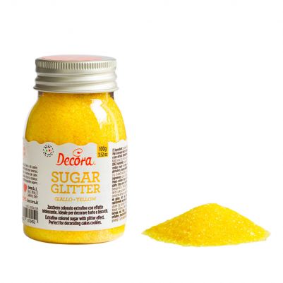 Цветна захар - Жълт - 100гр - Decora