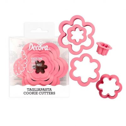 Комплект пластмасови резци - Цветя - 6 броя -  Decora
