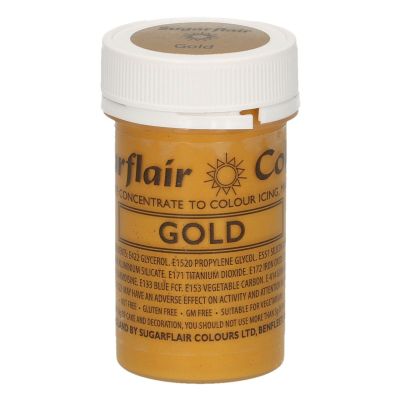 Концентрирана боя на паста - Satin Gold- 25 гр - Sugarflair