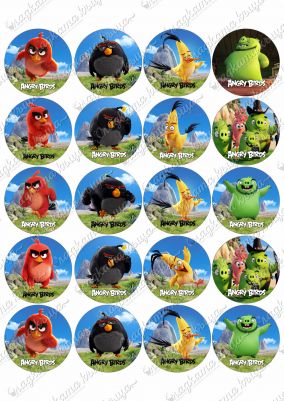 Принт декорация - Angry Birds - 50mm