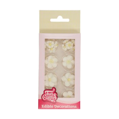 Захарна декорация -  Blossom Mix White/Yellow - 32бр - FunCakes