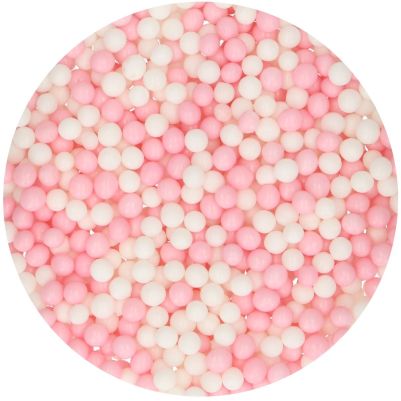 Захарна декорация - Soft Pearls Medium Pink/White 60 g