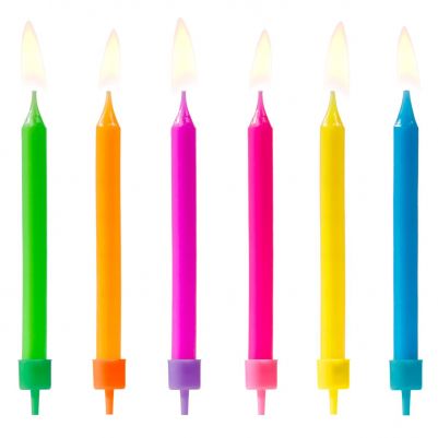 Декоративни свещи - Colourful- 6 броя
