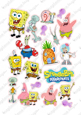 Фонданов стикер - Sponge Bob