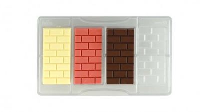 Поликарбонатна форма за шоколадови блокчета - Тухлена стена