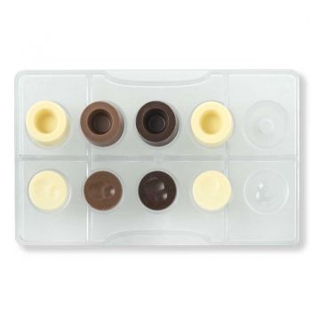 Поликарбонатна форма за шоколадови бонбони - Кръг