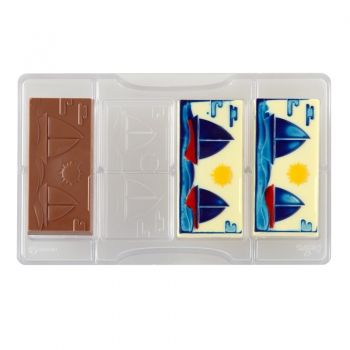 Поликарбонатна форма за шоколадови блокчета - Платноходка