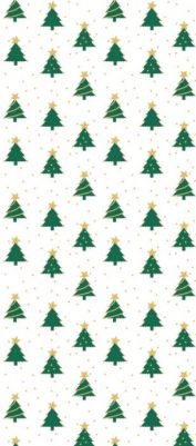 Пликове за сладкиши -  Green & Gold Christmas Tree- 20 броя