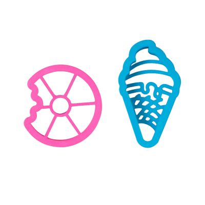 Комплект пластмасови резци - Поничка и сладолед 