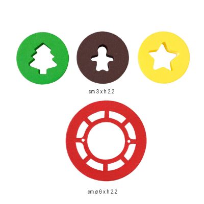 Комплект пластмасови резци за линцер - Коледа - 4 броя  -Decora