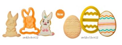 Комплект пластмасови резци - Заек и декорирано яйце Decora
