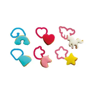 Комплект мини пластмасови резци - Unicorn - 6 броя
